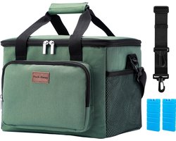 Packaway 4 Laags Geïsoleerde Koeltas - Lunchtas 15 liter - Groen