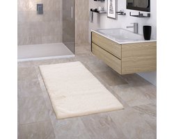 Paco Home Badkamerkleed Badmat Badvloerkleed Antislip Pluizig Wasbaar Effen 60x100 cm