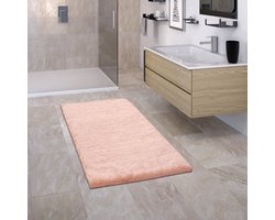 Paco Home Badkamerkleed Badmat Badvloerkleed Antislip Pluizig Wasbaar Effen 60x100 cm