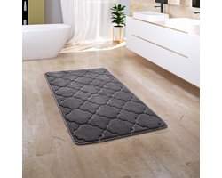 Paco Home Badkamerkleed Badmat Badvloerkleed Douchemat Pluizig Traagschuim 3D 50x80 cm