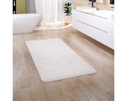 Paco Home Badkamerkleed Badmat Badvloerkleed Douchemat Pluizig Traagschuim 3D 50x80 cm