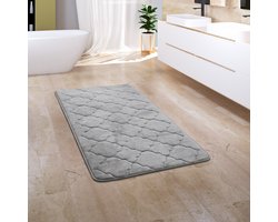 Paco Home Badkamerkleed Badmat Badvloerkleed Douchemat Pluizig Traagschuim 3D 50x80 cm
