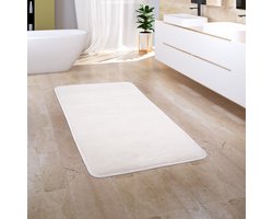 Paco Home Badkamerkleed Badmat Badvloerkleed Douchemat Pluizig Traagschuim 3D 50x80 cm