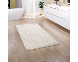 Paco Home Badkamerkleed Badmat Badvloerkleed Douchemat Pluizig Traagschuim 3D 60x100 cm
