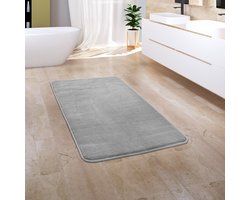 Paco Home Badkamerkleed Badmat Badvloerkleed Douchemat Pluizig Traagschuim 3D 60x100 cm