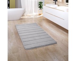 Paco Home Badkamerkleed Badmat Badvloerkleed Douchemat Pluizig Traagschuim 3D 65x120 cm