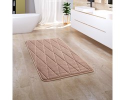 Paco Home Badkamerkleed Badmat Badvloerkleed Douchemat Pluizig Traagschuim 3D 65x120 cm
