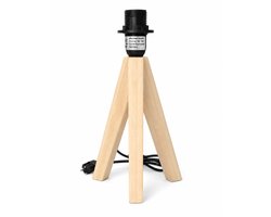 Paco Home BAJO Tafellamp – Naturel Hout – E14 – Max. 40W – Houten Driepoot