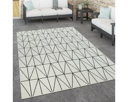 Paco Home Binnen- en buitenvloerkleed, terras en balkon, weerbestendig Scandinavische stijl 120x170 cm