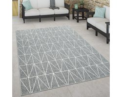 Paco Home Binnen- en buitenvloerkleed, terras en balkon, weerbestendig Scandinavische stijl 160x230 cm