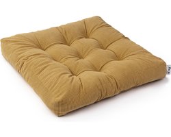 Paco Home Bodenkissen Boden Kissen Sitzkissen versch. Farben Innen Rund Yoga Meditation Oker