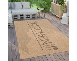 Paco Home Buiten Vloerkleed Tapijt Binnen En Buiten Balkon Keuken Modern Lettering 60x100 cm