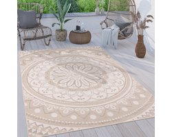 Paco Home Buiten Vloerkleed Tapijt Voor Binnen En Buiten Balkon Terras Oosters Marokkaans 120x160 cm