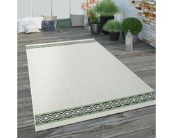 Paco Home Buiten vloerkleed terras balkon keukenvloerkleed etno design geometrisch patroon 160x230 cm