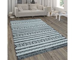 Paco Home Buiten Vloerkleed Voor Binnen Buiten Balkon Terras Keuken Berber Geometrisch 3D 160x230 cm