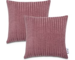 Paco Home Decoratief Kussenhoes Corduroy Kussenovertrek Set Kussen Sofa Sierkussen Rood