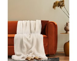 Paco Home Decoratieve Woondeken Knusse Sprei Wasbaar Teddy Modern Fluffy Crème