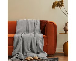 Paco Home Decoratieve Woonkamer Deken Knusse Sprei Bank Deken Boho Wasbaar Geo Patroon Grijs