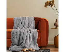 Paco Home Decoratieve Woonkamer Deken Knusse Sprei Bank Deken Wasbaar Slaapkamer Grijs