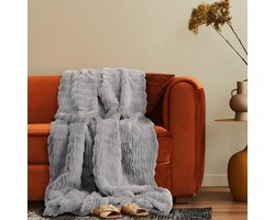 Paco Home Decoratieve Woonkamer Deken Knusse Sprei Bank Deken Wasbaar Slaapkamer Grijs