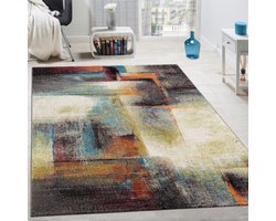 Paco Home Designervloerkleed Modern Laagpolig Woonkamer Bont Trendy Gemêleerd Multicolour 240x340 cm