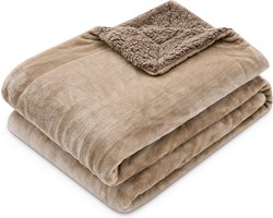 Paco Home Fluffy Knuffeldeken Sherpa Sofa Plaid Knuffelig Omkeerbaar Woondeken Scandi Bruin