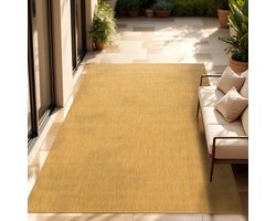 Paco Home In-& Outdoor Balkon Terras Keukenvloerkleed Eenkleurig Gemêleerd Patroon 300x400 cm
