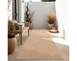 Paco Home In-& Outdoor Balkon Terras Keukenvloerkleed Eenkleurig Gemêleerd Patroon 60x100 cm