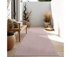 Paco Home In-& Outdoor Balkon Terras Keukenvloerkleed Eenkleurig Gemêleerd Patroon 60x100 cm