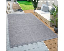 Paco Home In-& Outdoor Vloerkleed Balkon Terras Keukenvloerkleed Randen Design Beige 200 cm Rund