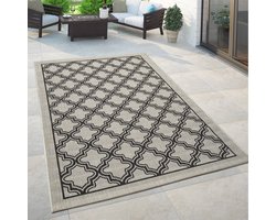 Paco Home In- & Outdoor Vloerkleed Balkon Terras Ooster Scandi Design Cirkelvormig Patroon 60x100 cm