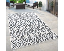 Paco Home In- & Outdoor Vloerkleed Balkon Terras Ooster Scandi Design Cirkelvormig Patroon 60x100 cm