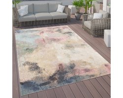 Paco Home In- & Outdoor Vloerkleed Terras Keukenvloerkleed Vintage Pastel Abstract Patroon 60x100 cm