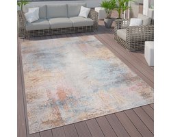 Paco Home In- & Outdoor Vloerkleed Terras Keukenvloerkleed Vintage Pastel Abstract Patroon 60x100 cm