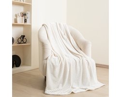 Paco Home Knuffeldeken Fluffy Woondeken Plaid Zacht Deken Woondeken Sofa Beige