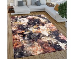 Paco Home Laagpolig Vloerkleed Woonkamer In Vintage-Used-Look Industriële Stijl 60x100 cm