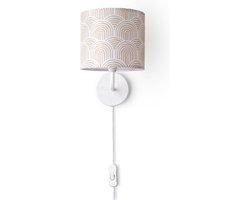 Paco Home - Luca - Wandlamp - Nachtlampje - Luxe Stoffen Lampenkap
