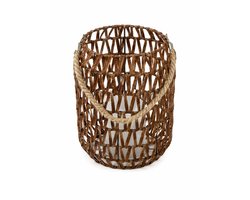Paco Home LUSCINA LED Tafellamp – Bruin – IP44 – Batterijgevoed – Sfeerlamp