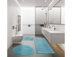 Paco Home Moderne Badkamermat Badkamer Vloerkleed Shaggy Wit In Versch. Afmetingen En Kleuren 40x55 cm