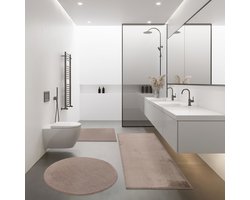 Paco Home Moderne Badkamermat Badkamer Vloerkleed Shaggy Wit In Versch. Afmetingen En Kleuren 60x100 cm