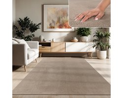 Paco Home Moderne woonkamer tapijt kortpolig wasbaar zacht uni effect bont antislip 160x220 cm