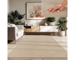 Paco Home Moderne woonkamer tapijt kortpolig wasbaar zacht uni effect bont antislip 200 cm Quadrat