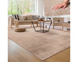 Paco Home Moderne woonkamer tapijt kortpolig wasbaar zacht uni effect bont antislip 300x400 cm