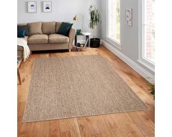 Paco Home Outdoor Rug Carpet For Indoor And Outdoor Balcony Terrace Kitchen Rug Washable In Washing Machine Boho Monocolor,Size:160x220cm,Color:Beige 2