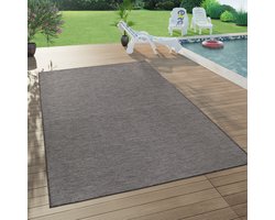 Paco Home Outdoorvloerkleed Balkon Terras Grijs Roze Groen Pastelkleuren Platweefsel 120x160 cm