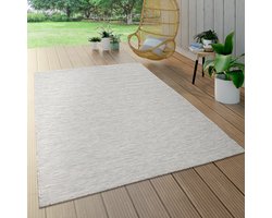 Paco Home Outdoorvloerkleed Balkon Terras Grijs Roze Groen Pastelkleuren Platweefsel 120x160 cm