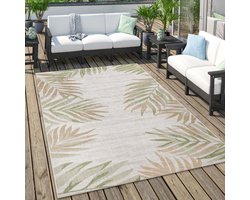 Paco Home Outdoorvloerkleed voor terras balkon Pastel Palmen Design Verschillende kleuren 80x150 cm