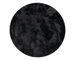 Paco Home Rond Vloerkleed Hoogpolig Tapijt Woonkamer Kinderkamer Fluffy Pluche Zacht Pluizig Modern Ø 100 cm Rund
