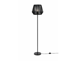 Paco Home SET LUCA FL / PINTO Vloerlamp – Zwart – E27 – 40W – Moderne Staande Lamp