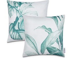 Paco Home Set Van 2 Kussenhoes 45x45 Decokussen Kussenovertrek Strepen Indoor Outdoor Deco Wit